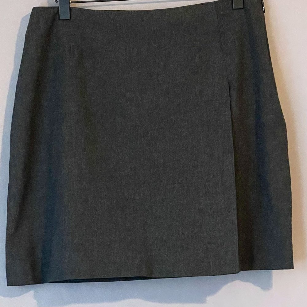 Gap Charcoal Gray Wrap Skirt Size 8